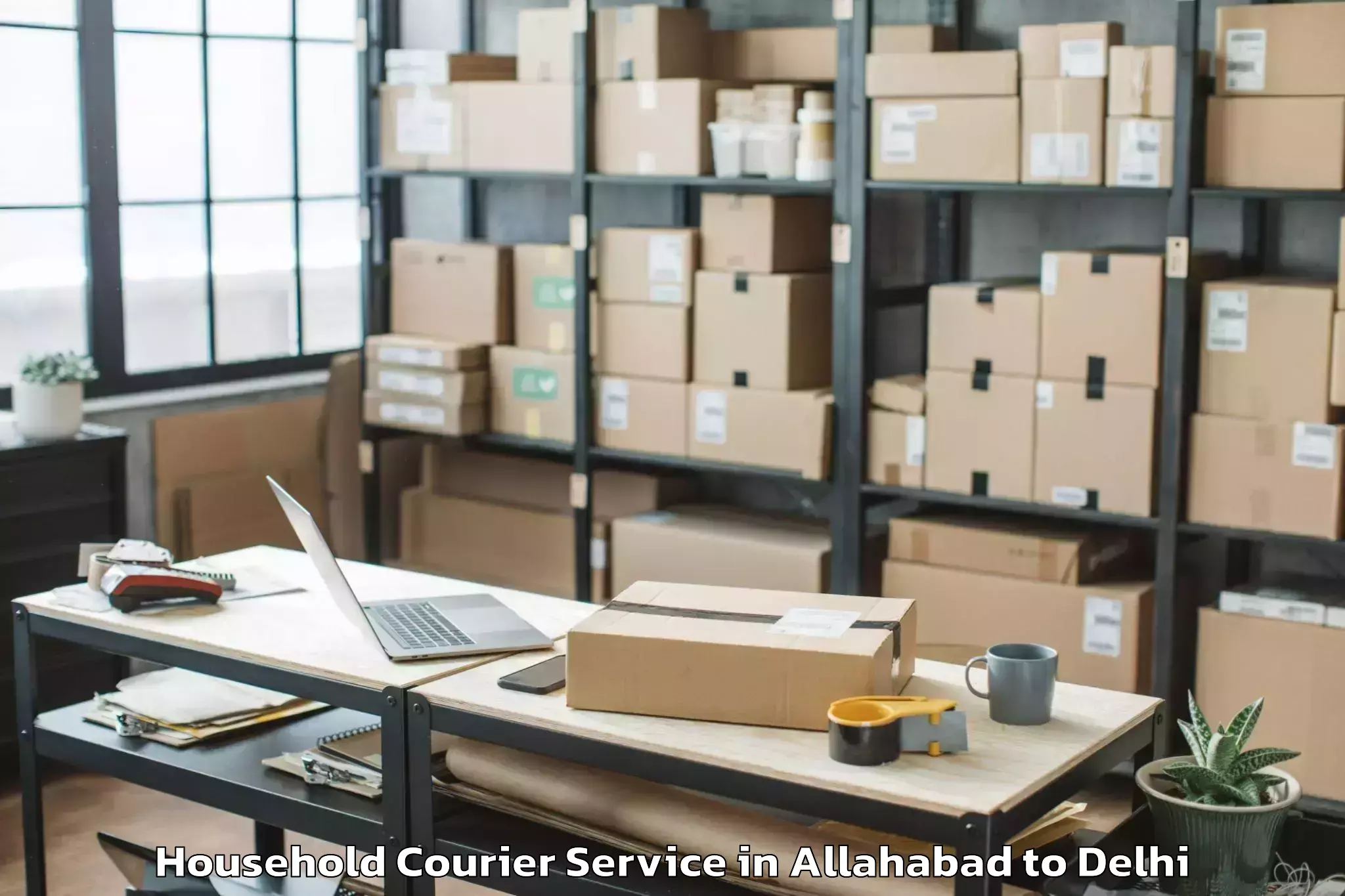 Reliable Allahabad to University Of Delhi Household Courier